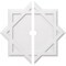 Ekena Millwork Axel Architectural Grade PVC Contemporary Ceiling Medallion, Two Piece, 36"OD x 3"ID x 20"C x 1"P CMP36AL2-03000 - alternate 1